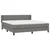 Vidaxl Box spring postelja z vzmetnico temno siva 180x200 cm blago