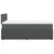 Vidaxl Box spring postelja z vzmetnico temno siva 120x190 cm blago