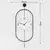 Wallity Zidni sat Mclock-00114, 35x85x7 cm, Crni