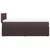 Vidaxl Box spring postelja z vzmetnico temno rjava 90x200 cm blago