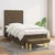 Vidaxl Box spring postelja z vzmetnico temno rjava 80x200 cm blago