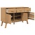 vidaXL Komoda OLDEN rjava 114x43x73,5 cm trdna borovina