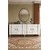 Hanah Home komoda Ilay 180, 180 cm, bela / zlatna