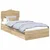 Krevet s od storage Sonoma hrast 70 x 190 cm Konstruirano drvo