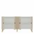 Hanah Home komoda Squarel 180, 180 cm, bela / travertin