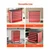 VEVOR Orodjarna mini predal Model 218x118x205 cm Rdeča