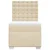 Vidaxl Box spring postelja z vzmetnico krem 80x200 cm blago