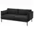 ÄPPLARYD Sofa dvosed, Gunnared crna/siva