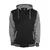 2-colour zip-up sweatshirt BLK/GREY