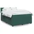 Vidaxl Box spring postelja z vzmetnico temno zelena 140x200 cm žamet