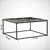 Hanah Home Poly Marmo Sto za dnevnu sobu, Belo-Crna