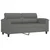 3-dijelni set sofa s jastucima tamnosivi od mikrovlakana