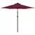 Vrtni suncobran s čeličnom šipkom LED bordo 225 x 225 x 212 cm