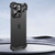 Minimalističen ovitek Naked Metal z alu zaščito robov in steklom za zadnje kamere za iPhone 15 Pro - onyx black