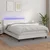 Vidaxl Box spring postelja z vzmetnico LED bela 140x190cm umetno usnje