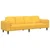 Sofa Svijetlo žuta 250 x 77 x 76 cm Kordura tekstil