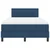 Vidaxl Postelja boxspring z vzmetnico Temno modra 120 x 190 cm blago