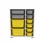 HANAH HOME Višenamenska polica Zen 2D2K6U White Grey Yellow