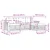 Set vanjskih sofa Prirodna i bež 257,5 x 162,5 x 73 cm