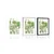 Plakat s paspartujem zelena abstrakcija dreves - 20x30 white