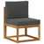 Set vanjskih sofa s jastukom 5 Komad Prirodna i antracit