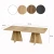 HANAH HOME Sto za dnevnu sobu Mushroom 2 Sapphire Oak