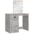 Toaletni stolić s LED svjetlima siva boja betona 90x42x132,5 cm