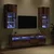 TV zidne jedinice s LED-om 5 pcs Staro drvo 40,5 x 30 x 90 cm