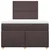 Vidaxl Box spring postelja z vzmetnico temno rjav 120x200 cm blago