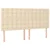Vidaxl Box spring postelja z vzmetnico krem 160x200 cm blago
