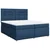 vidaXL vidaXL Box spring postelja z vzmetnico modra 200x200 cm blago, (21306237)