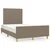 Vidaxl Posteljni okvir brez vzmetnice taupe 120x190 cm blago