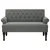 Klupa s naslonom tamno siva 120x62x75,5 cm tkanina