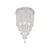LED kristalno plafonsko svetlo MAJURO LED/30W/230V O 40 cm sjajni hrom + daljinski upravljač