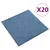Tepih 20 pcs Plava 50 x 50 cm 100% Polipropilen