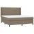 Vidaxl Box spring postelja z vzmetnico LED taupe 180x200 cm blago