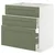 METOD / MAXIMERA Pod.element sudop. i 3front/2fioke, bela/Axstad sivozelena, 80x60 cm