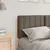 Vidaxl Tapecirano vzglavje Rjava in taupe 120 cm Masivno borovo les