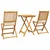 Vidaxl Vrtnik Bistro Set 3 szt. Rjava Masiven les akacije