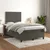 Vidaxl Box spring postelja z vzmetnico temno siv 120x190 cm žamet