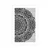 Plakat s paspartujem rožasta Mandala v črnobeli varianti - 40x60 white
