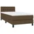 Vidaxl Box spring postelja z vzmetnico temno rjava 100x200 cm blago