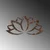 Wallity Zidna dekoracija Rusty Lotus, 35x60 cm, Braon