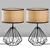 Opviq Set Stonih lampi Diamond-S-707, 25x25x43 cm, IP20, 2 komada, Smeđe-crna