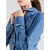 GUESS JEANS Dolga srajca moder denim