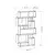 Hanah Home Polica 96x168,5x25,5cm Bela