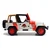 Avtomobilček Jurassic World Jeep Wrangler 1992 Jada kovinski z odpirajočimi elementi in gumiranimi kolesi dolžina 19 cm 1:24
