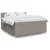 Vidaxl Box spring postelja z vzmetnico taupe 180x200 cm blago