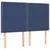 Vidaxl Box spring postelja z vzmetnico LED modra 140x200 cm blago