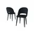 Hanah Home set trpezarijskih stolica Pane 6 kom, antracit tkanina Babyface, crne metalne noge